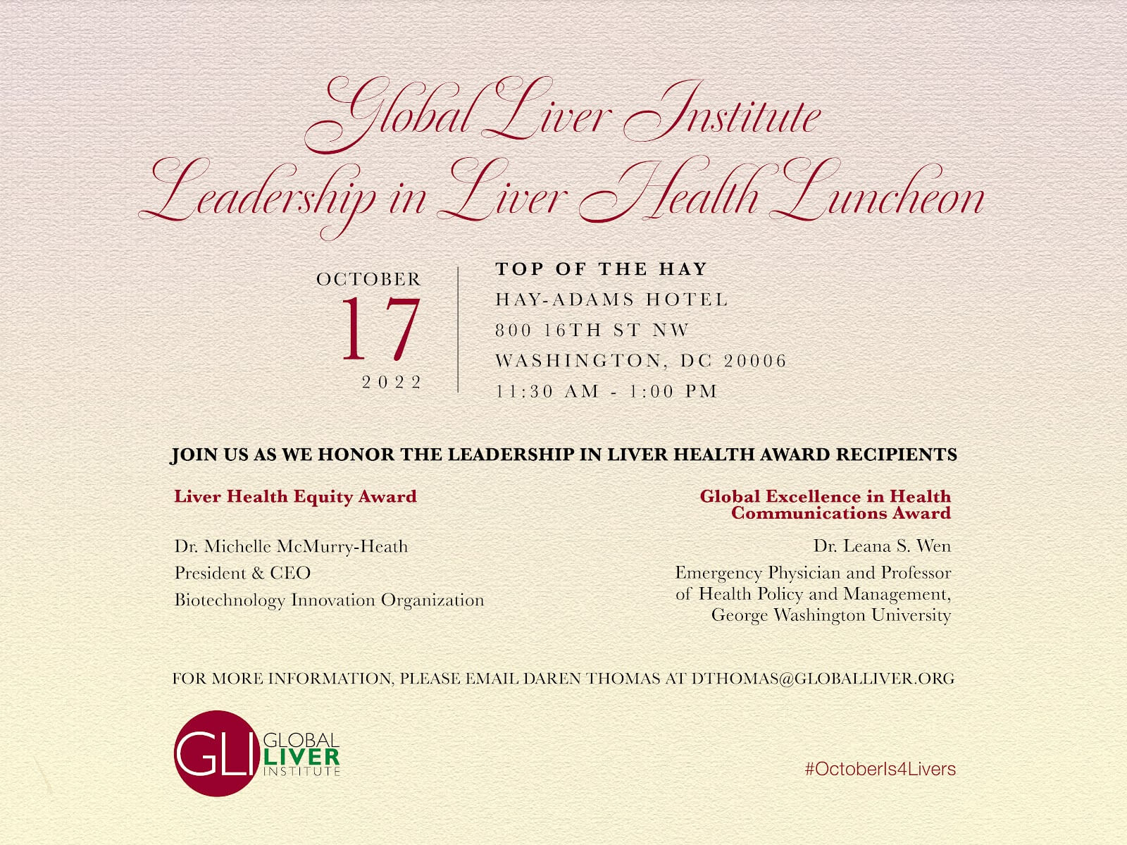 Leadership In Liver Health Luncheon