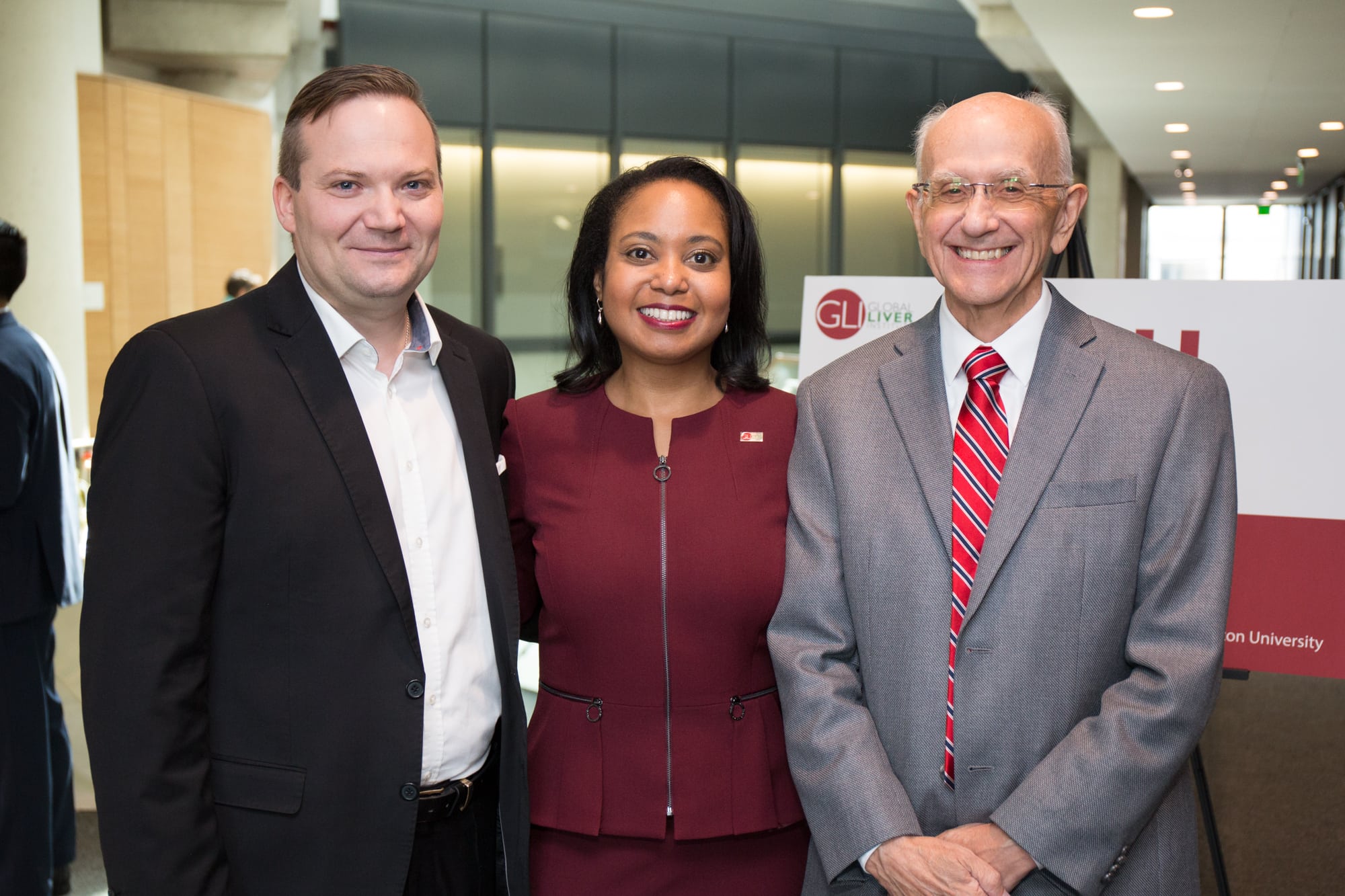 Marko Korenjak, Vice President, European Liver Patients Association, Donna Cryer, JD, GLI President and CEO, and Wayne Eskridge, President and CEO, Fatty Liver Foundation