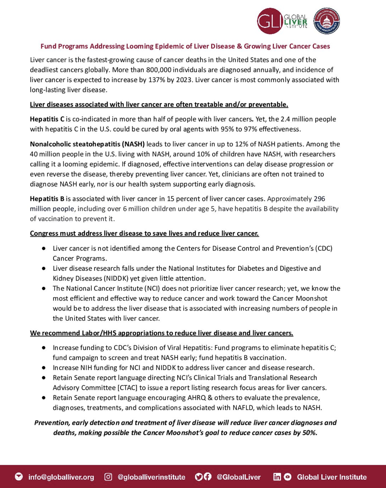 GLI Appropriations one pager IMAGE